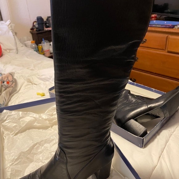 Stuart Weitzman Black Boots Size 8.5 M - Picture 7 of 9